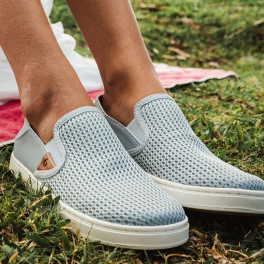 OluKai Women's Light Blue Slip-On Sneakers